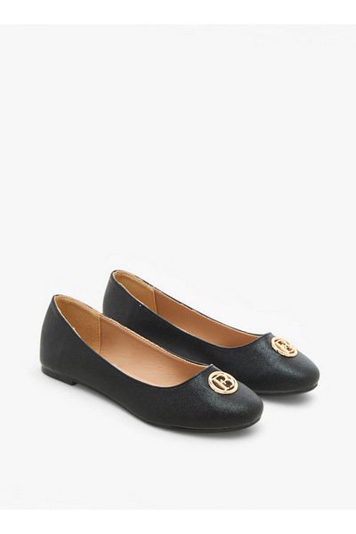 Flora Bella by Shoexpress Logo Accent Slip-On Ballerina Shoes