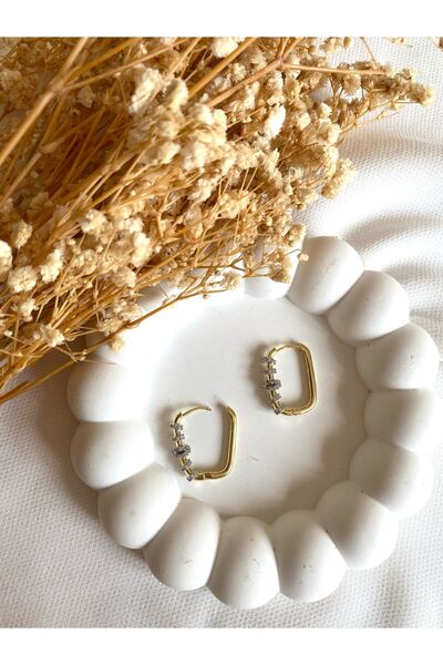 saren aksesuar & takı الموسم الجديد تيف الأقراط الحجرية المستطيلة