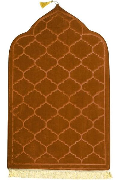 Fabienne Dome Style Anti-Slip Prayer Mat 70x110cm Light Brown