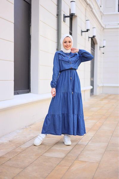 HARMAN BUTİK Φόρεμα Firli Denim Jeans - Γυναικείο