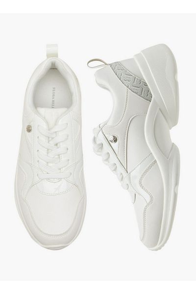 Flora Bella by Shoexpress Monogram Detail Lace-Up Sneakers