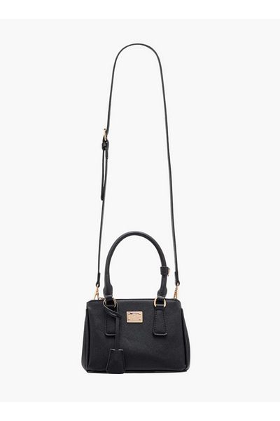 Flora Bella by Shoexpress Textured Crossbody Bag with Detachable Strap and Zip Closure