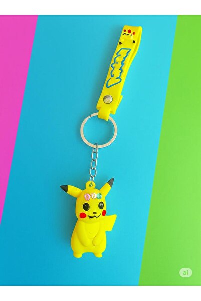 magische Pokemon Pikachu Yıldırım Şoku Pika Pika Anahtarlık (ELEKTRİK VERMEZ)