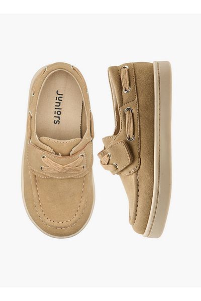 Juniors Lace Detail Loafers with Hook and Loop Closure