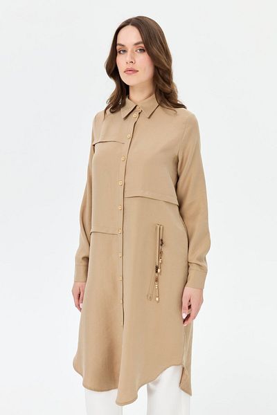 Esswaap Tunic Mink with Battery Detail