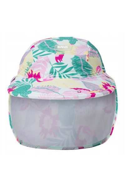 Banz Cap with Neck Protection, for Babies and Children, Upf50, Tropicana, Size L, 4-8 Years