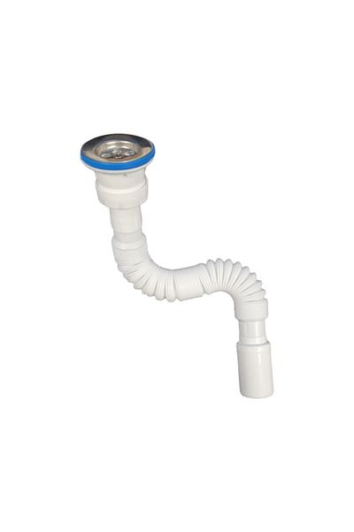 flores Professional flexible siphon with small head, white, 1"1/2 - 40 mm