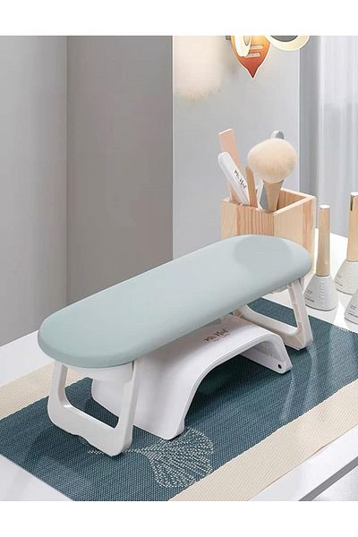 LA PERLA TECH Nail Arm Rest, Microfiber Leather Manicure Hand Holder with Mat, Nail Table, Foldable Hand Pillow