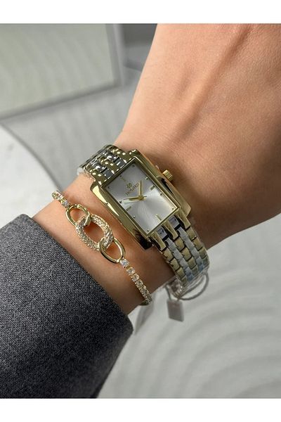 Homies Guaranteed Premium Women's Wristwatch Gold-Silver (White Dial Gold Case) Rshms-192