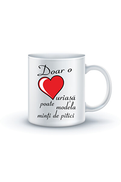 OEM Cană albă personalizată - Doar o inimă imensă, INOVATIX®. 330ml