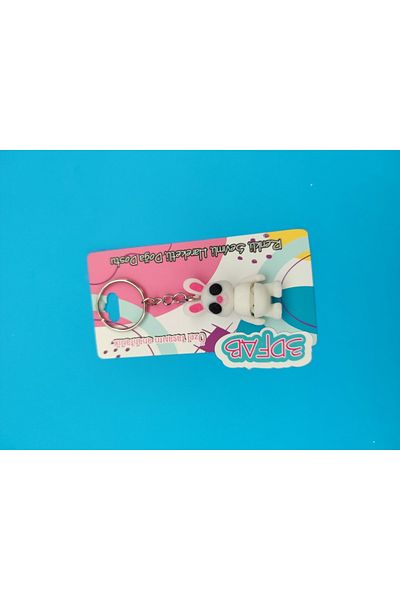 Minikbahcem Cute Rabbit Keychain - 3D Printing Special Design