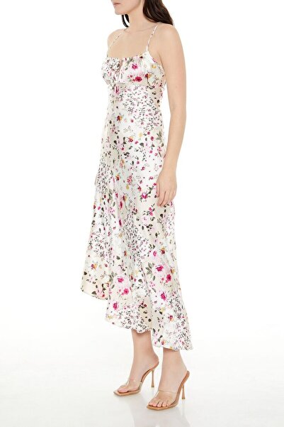 Forever 21 Çiçek Desenli Maxi Slip Elbise