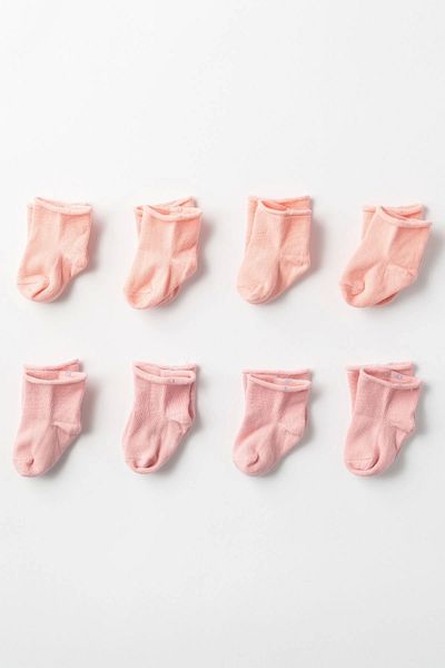 LOGO AKSESUAR 0-3 Months Baby 8 Pack Silicone Wash Colorful Socks Multicolor