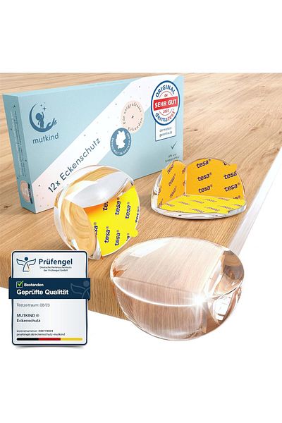 CEDA HOME Protectie colturi masa, Set 12 protectii colturi, CEDA HOME, Silicon, Transparent