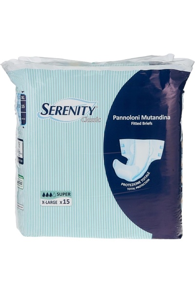 Serenity Classic Fitted Briefs (Super) Extra Large-15's