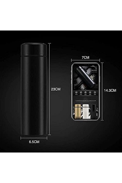 Generic RXZER23 Water Bottle Tea Infuser Thermos, 18oz Travel Mug with LCD Touch Screen, Leak-Proof