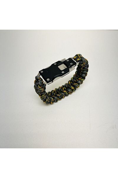 zola Brățară de supraviețuire, frânghie de salvare și cuțit incluse, lungime 26 cm, circumferință 17-20 cm, camuflaj