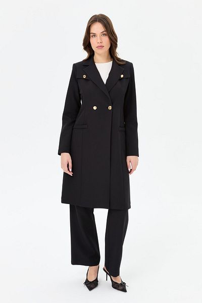 Esswaap Double Aller Detailed Polyviscon Suit Black