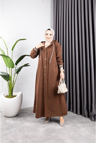 HARMAN BUTİK Women's Sleeve Ribban Gabardin Cap