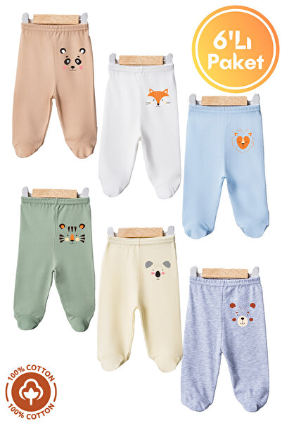 Miniel Unisex Bebek Penye Organik Pamuklu Figür Baskılı 0-6 Ay Patikli Bebek ...