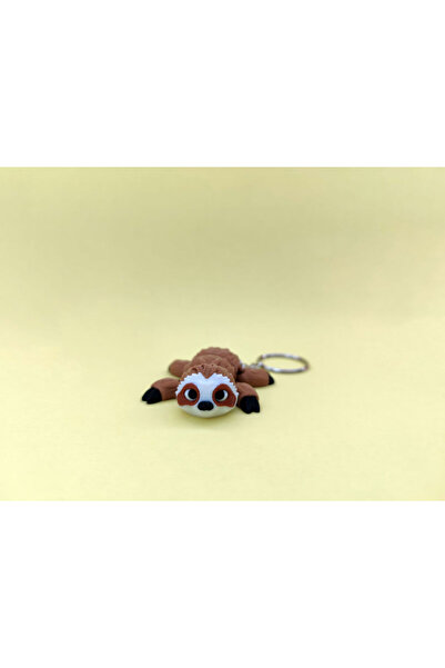 Minikbahcem سلسلة مفاتيح لطيفة على شكل حيوان كسول - تصميم خاص بطباعة ثلاثية الأبعاد