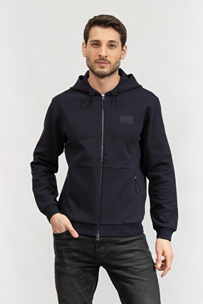 EA7 Streç Pamuklu Regular Fit Kapüşonlu Sweat Erkek SWEAT 7M000094 AF12116 UB102