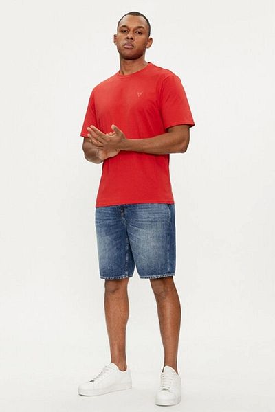 Guess Ss Cn Basic Tee Men's Red T-Shirt F3Gı00K8Hm0-G5Q4