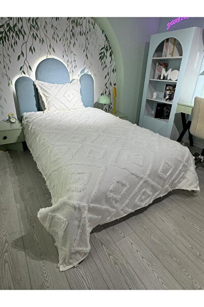 BlueMaison Estiva Puffy Tek Kişilik Yatak Örtüsü Dailing Ekru