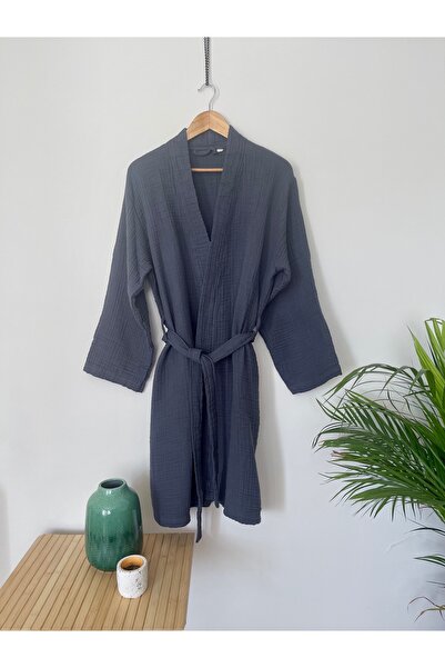 NEMM Gray Unisex Soft Bathrobe