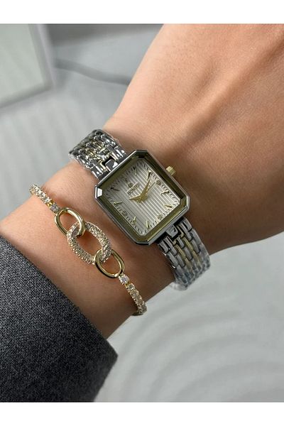 Homies Guaranteed Premium Women's Wristwatch Gold-Silver (White Dial) Rshms-180