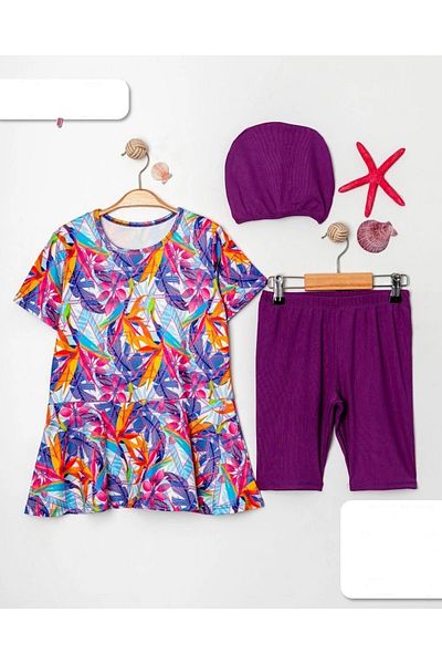 My Hanne Mixed Printed Girl's Swimsuit 3485
