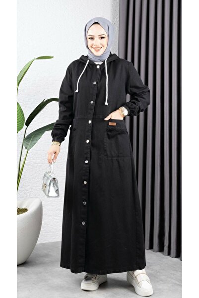 HARMAN BUTİK Șapcă cu glugă cu ciucuri cu nasturi pentru femei