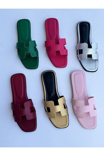 Hermes Hermès Oran Sandals – Women's Summer Leather Slides | Luxury Designer Slippers