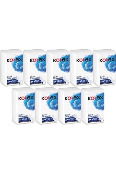 Kotex Hygienic Pad Extra Long Night Set of 81 (9Pk*9)