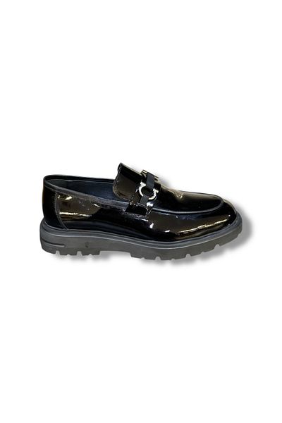 İdeal Fermend 706 Men's Eva Sole Comfortable Genuine Leather Patent Leather Classic Loafer Shoes