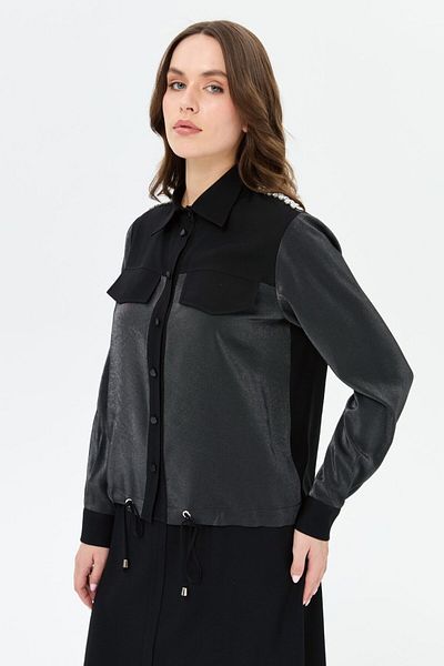 Esswaap Double Pocket Detailed Skirt Suit Black