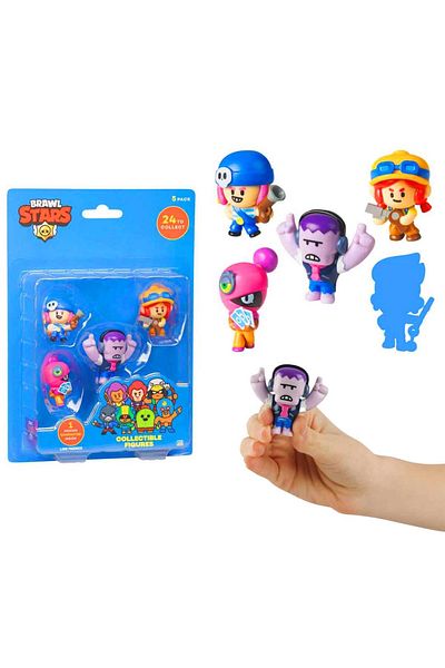 BRAWL STARS Colllection Figures Pack of 5 (1 Piece) 3+