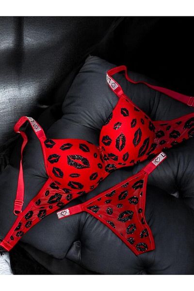 LİNOTTİ Patterned Padded Bra Set 0705