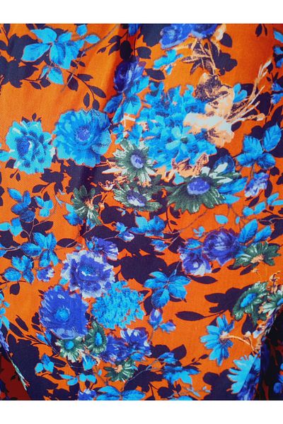 hoaryage Viscose Print Fabric Floral Print Baggy with Pockets 100% Cotton