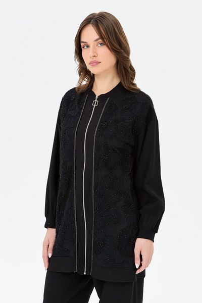 Esswaap Pearl Fastening Detailed Trouser Suit Black