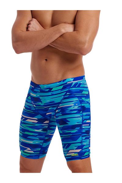 Funky Trunks Jam Pace Racer Men's Swimsuit – Knee Length Training Swimsuit