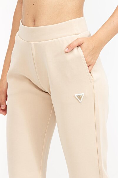 Guess OLYMPE LONG PANTS Γυναικείο μπεζ παντελόνι V4YB08KCAY2-G1L9