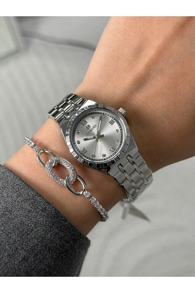 Homies Guaranteed Premium Women's Wrist Watch Silver (White Dial) Rshms-176
