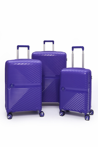 ELATAE Exclusive Pro Polipropilen Kırılmaz 3'lü Valiz Seti Büyük - Orta ve Ka...