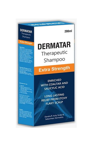 Dermatar Extra Strength Therapeutic Hair Shampoo 200ml