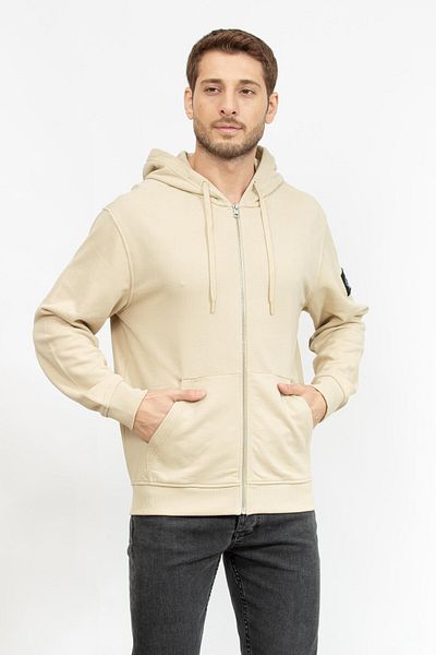Calvin Klein Men's Terry Zippered Hooded Sweatshirt