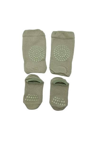 Banz Baby anti-slip protection set, knee pads and socks, Green