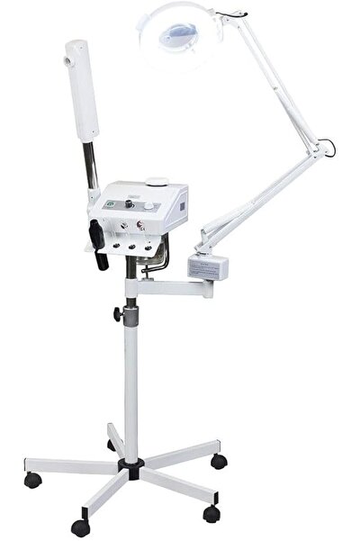 LA PERLA TECH جهاز بخار الوجه بالأوزون مع فرشاة ومصباح مكبر