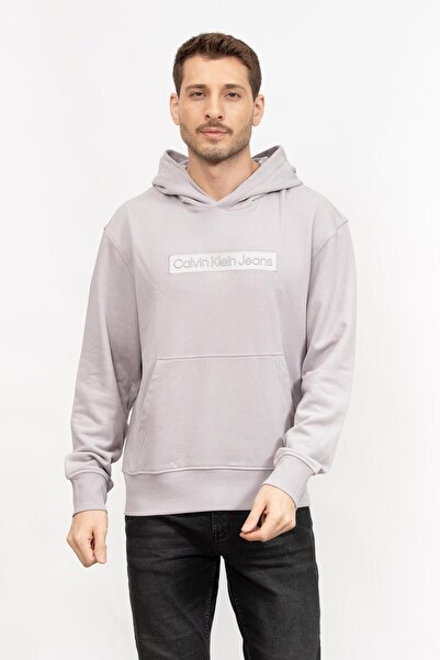 Calvin Klein Ανδρικό Κεντητό Φούτερ με Κουκούλα S