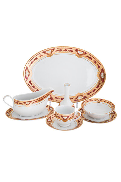 HIC Richvine 28-piece porcelain dessert set for 6 people